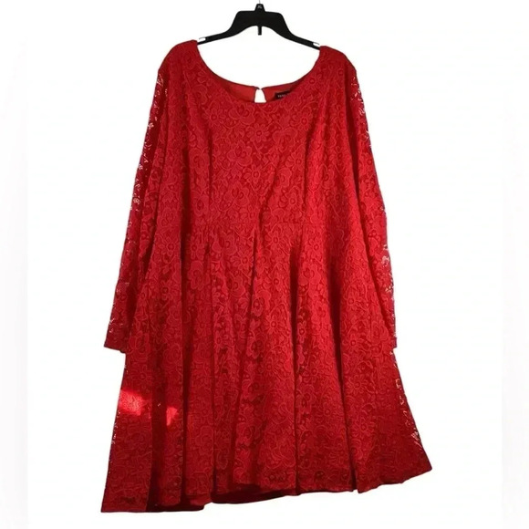 Torrid NWT mini Skater Lace Dress Red 4X - Picture 3 of 11